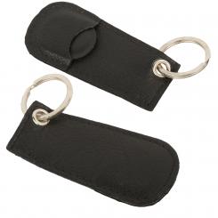 Schlüsselanhänger Leder mit Einkaufschip - curry 