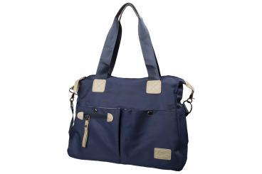 dariya® Große edle Umhängetasche - blau - Nylon 