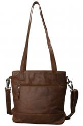 Henkeltasche - Büffel Pull-Up Vintage Leder 