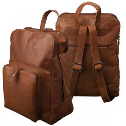 Rucksack 3 Hauptfächer - Büffel Pull-Up Vintage Leder 