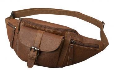 Bauchtasche, Hüfttasche Büffel Pull-Up Vintage Leder 