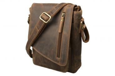Crossbody Überschlag Tasche - Rind Hunter Leder geölt 