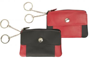 Schlüsseltasche mit 2 Ringen - Nappa Leder 