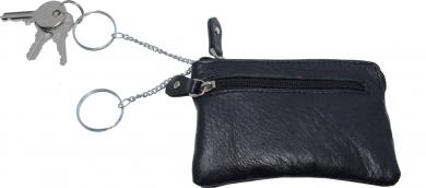 Schlüsseltasche mit 2 Ringen - Nappa Leder 