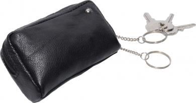 Schlüsseltasche mit 2 Ringen - Nappa Leder 
