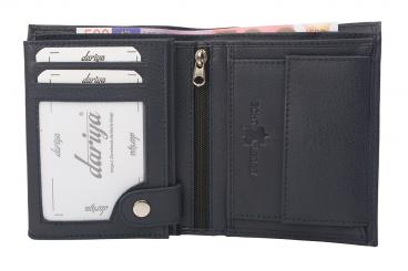 Geldbörse Nappa-Leder Kombibörse dunkelblau 