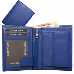 Geldbörse Nappa-Leder Kombibörse grau 