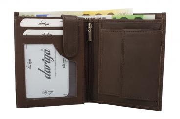 Geldbörse Nappa-Leder Kombibörse dunkelbraun 