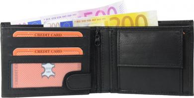 Geldbörse Nappa-Leder Scheintasche schwarz 