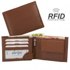 RFID Protect - Geldbörse Nappa-Leder Scheintasche tan 