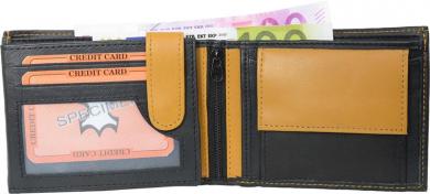 Geldbörse Nappa-Leder Scheintasche schwarz 