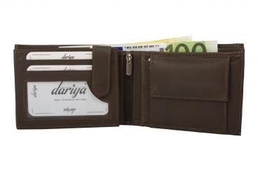 Geldbörse Nappa-Leder Scheintasche dunkelbraun 