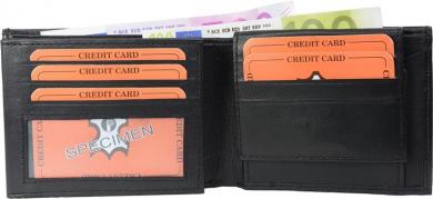 Geldbörse Nappa-Leder Scheintasche schwarz 