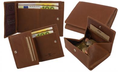 RFID Protection - Hochwertige Vintage Rindleder Schüttelbörse 