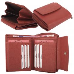 Rindleder Damenbörse mit Paisley Muster - altrosa 