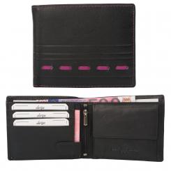 "Color Exclusive" Rindleder Geldbörse mit großem Kleingeldfach, 6 Kartenfächer 