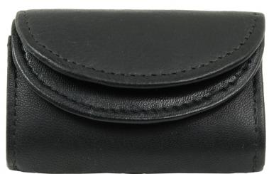 Mini Geldbörse mit doppeltem Rundüberschlag - Nappa Leder 