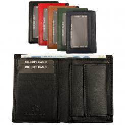 Mini Geldbörse mit 4 Kartenfächern Echt-Leder - Nappa Leder 