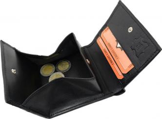 Wiener Schachtel - Opa Börse Nappa-Leder schwarz uni (mit Schütte) 