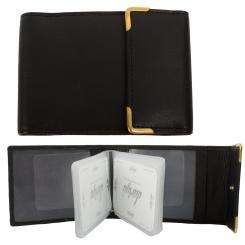 RFID Protection Kreditkartenetui mit Überschlag - 16 Kartenfächer herausnehmbar - Lamm Nappa 