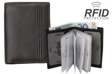 RFID Kreditkartenetui Kartenhalter - 6 Hüllen - Nappa Leder 