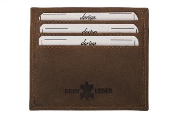 Flacher Kartenhalter für 3 Karten mit Münzfach Hunter Leder 