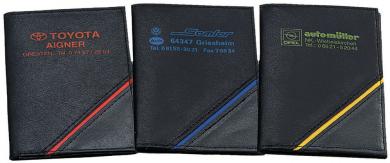  Ausweistasche "CD" schwarz/rot 