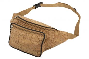 Bauchtasche mit Reißverschlüssen - veganes Korkmaterial - nachhaltig 