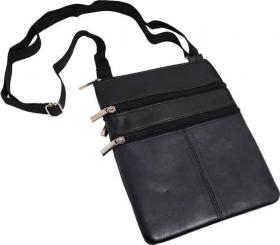 Brustbeutel Lamm Nappa - schwarz 