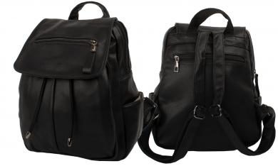 Edler Unisex Freizeit Rucksack - schwarz 