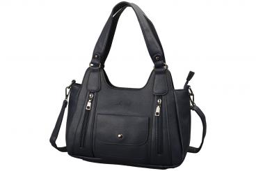 dariya® Elegante Handtasche - dunkelblau - PU 