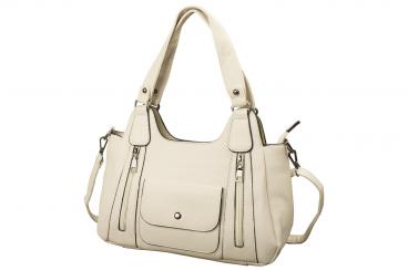 dariya® Elegante Handtasche - creme - PU 