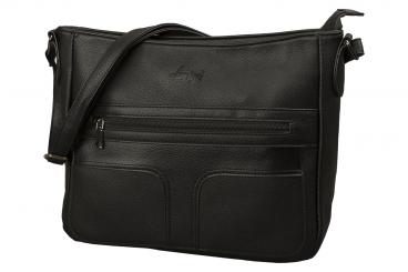 dariya® Mittelgroße Umhängetasche - schwarz - PU 