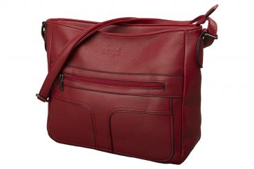 dariya® Mittelgroße Umhängetasche - dunkelrot - PU 