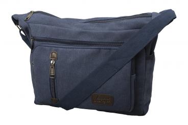 dariya® Sportliche Freizeit Umhängetasche - Canvas blau 