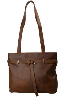 Henkeltasche - Büffel Pull-Up Vintage Leder 